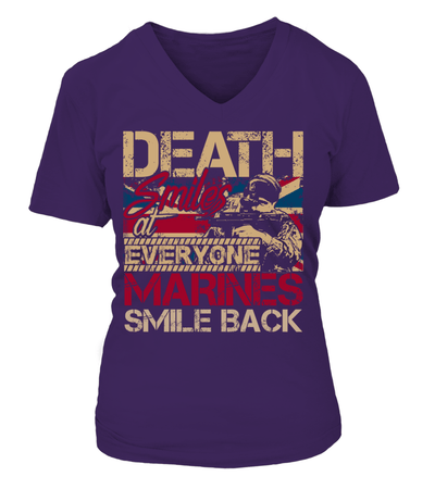 Death Smiles At Everyone Marines Smile Back Shirt