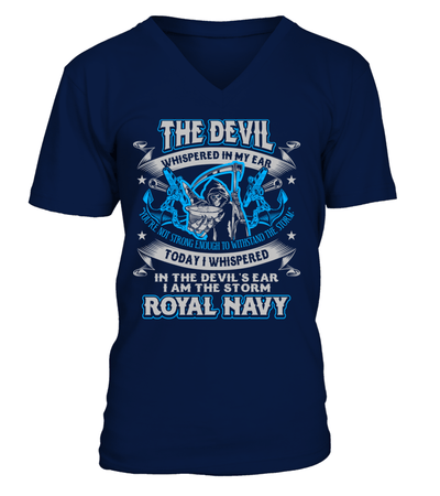 The Devil Whispered In My Ear Royal Navy Shirt